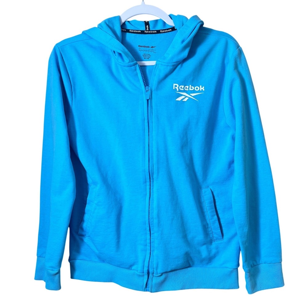 Reebok Kids Full Zip Hoodie Sweatshirt Logo Graphic Size‎ L 14/16 Activewears